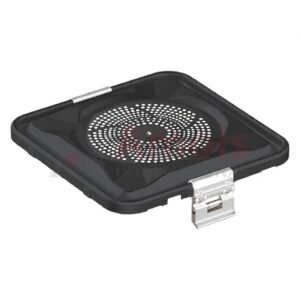 Lid For Sterilization Container, Black Lid Perforated, 295x280 Mm