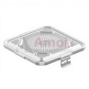 Lid for Sterilization Container, silver Lid perforated, 295x280 mm