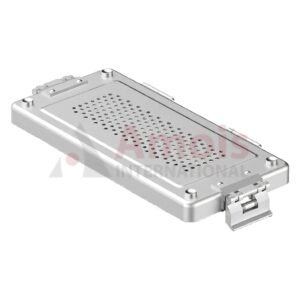 Lid for Sterilization Container, silver Lid perforated, 315x140 mm