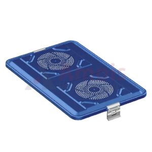 Lid for Sterilization Container, blue perforated, 583x370 mm