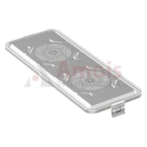 Lid for Sterilization Container, Silver Perforated, 730x285 mm