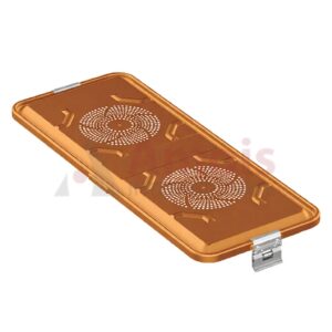 Lid for Sterilization Container, Yellow Perforated, 730x285 mm