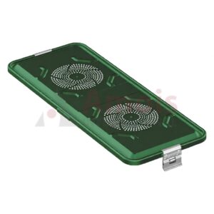 Lid for Sterilization Container, Green Perforated, 730x285 mm