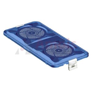 Lid for Sterilization Container, Blue 585x285 mm, Perforated