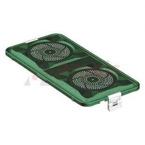 Lid for Sterilization Container, Green 585x285 mm, Perforated