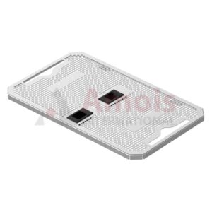 Lid for wire basket with perforated sheet 322x223x4mm