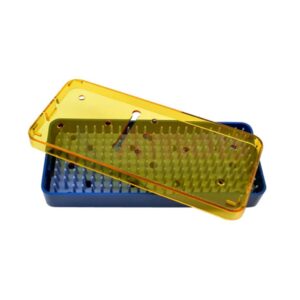 Plastic Tray, Lid Perforated, 265x160x25mm, with Perforated Silicon Finger Mats