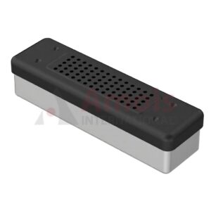 Scope-Sterilization Container Black, outside 260x70x60mm Lid perforated - Bottom perforated