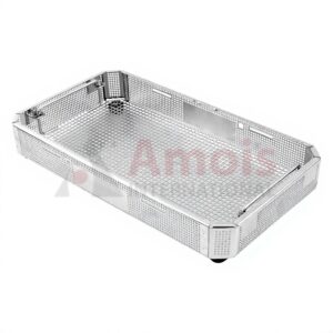 Wire Basket, with Drop Handle, Perforated Sheet