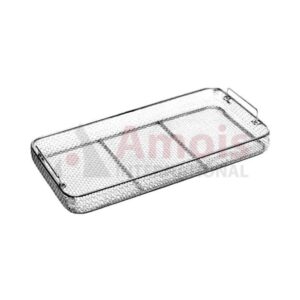 Sterilization Tray Wiremesh with Drop Handle, Stackable Stainless Steel