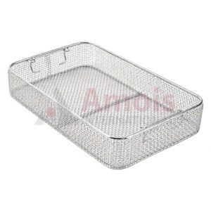 Wire Basket, with Drop Handle, Flat Wire Mesh, Stackable