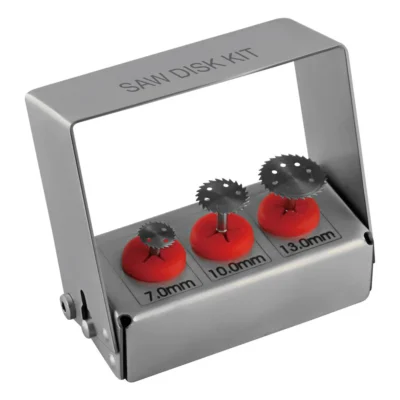 Saw Disk Kit with multiple surgical disk sizes for precise bone cutting and osteotomy surgery